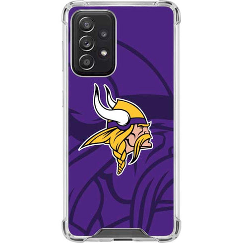 NFL Minnesota Vikings Double Vision Galaxy A52 5G Clear Case